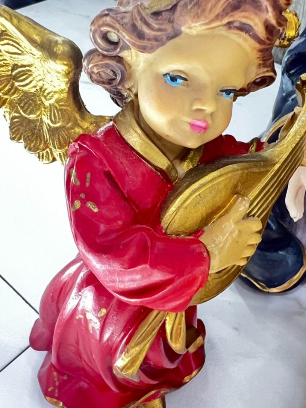 Vintage Italian Angel First Noel Musical Made In Italy Christmas 6"